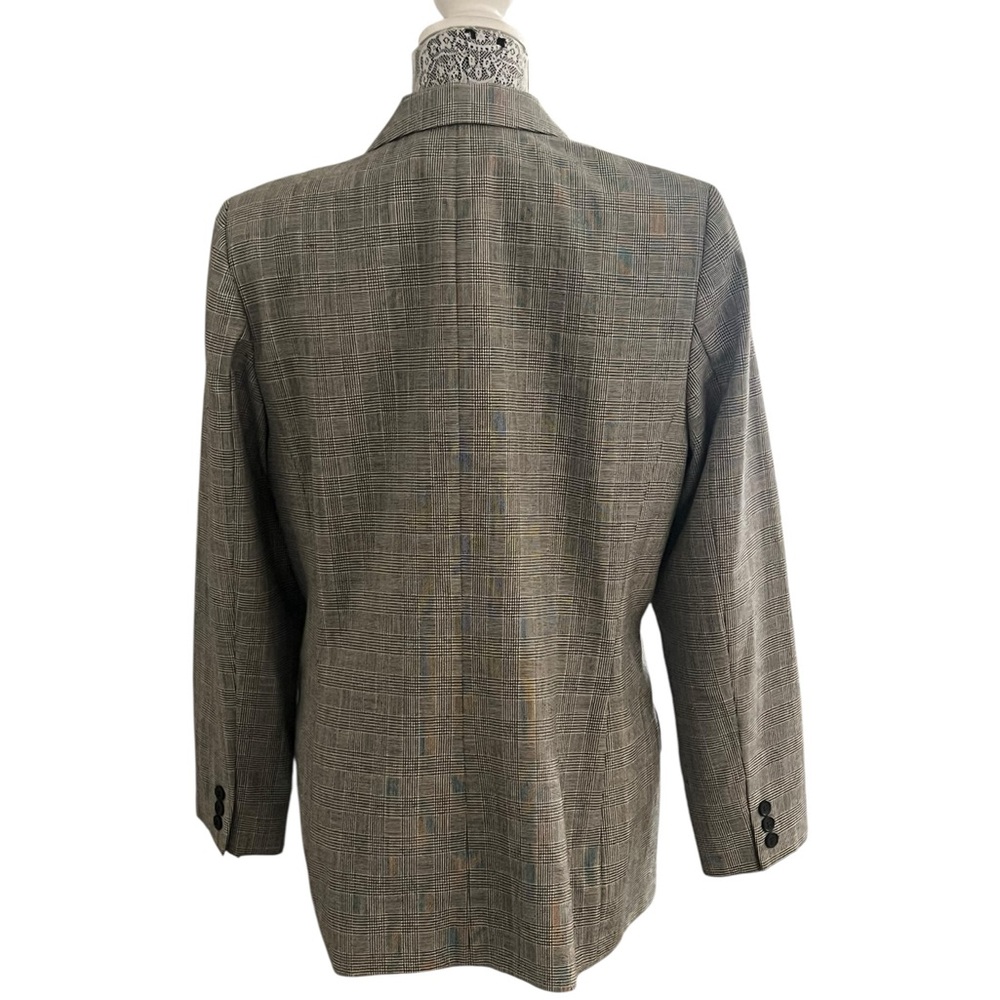 Pendleton Virgin Wool Plaid Blazer Gray Tailored … - image 4